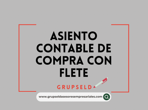 Asiento contable de compra con flete
