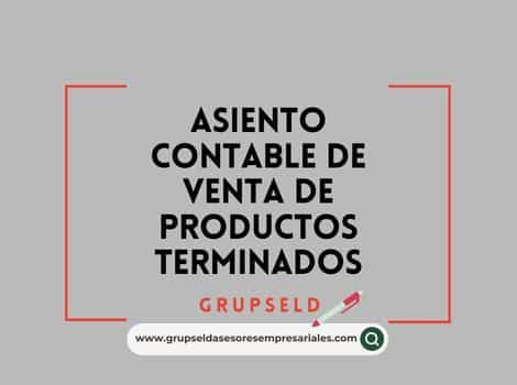 Asiento contable de venta de productos terminados