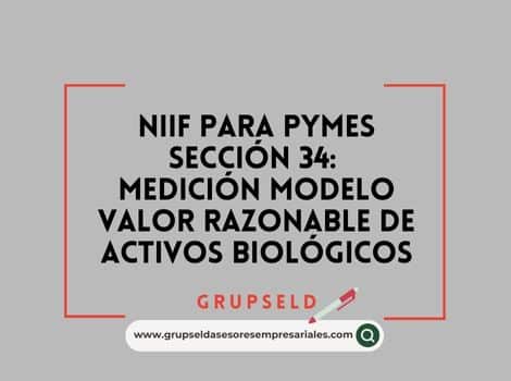 NIIF PARA PYMES SECCIÓN 34 Medición modelo valor razonable de activos biológicos